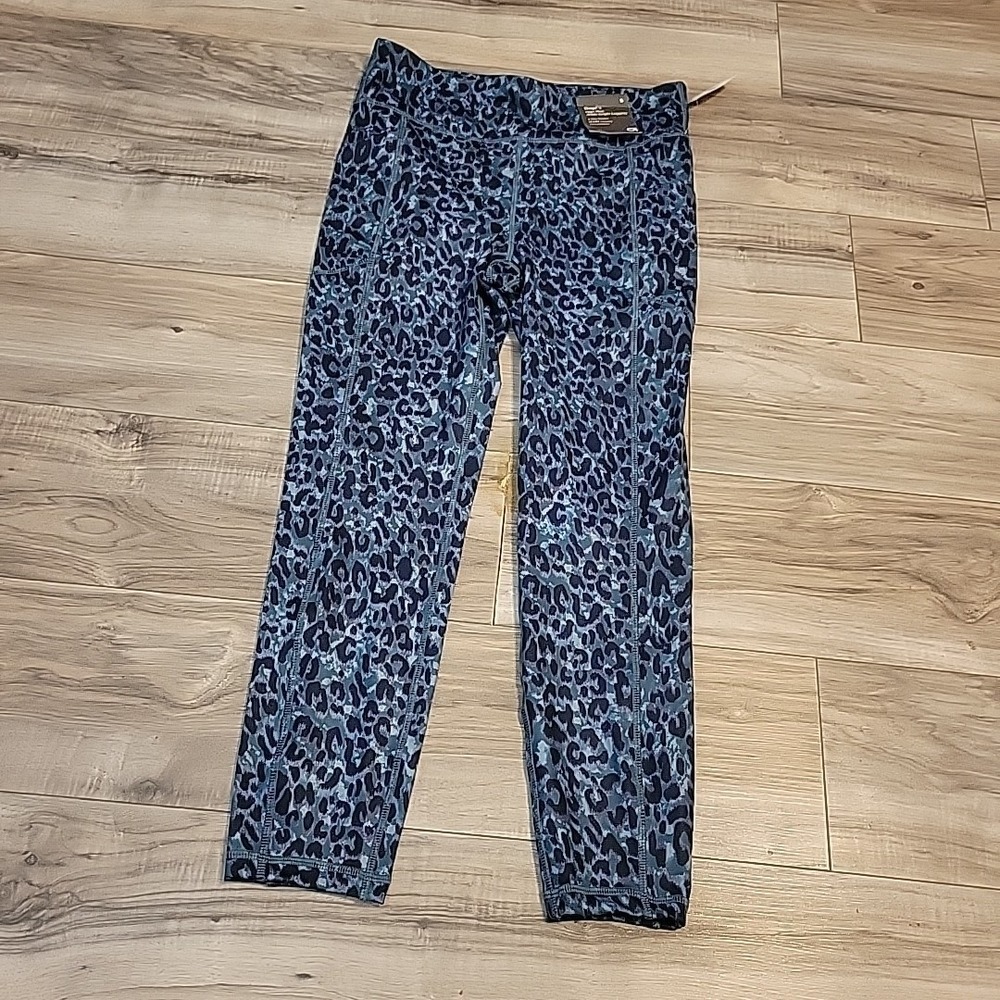Gap Leggings‎ Womens Small Blue Cheetah High Rise Ankle Length